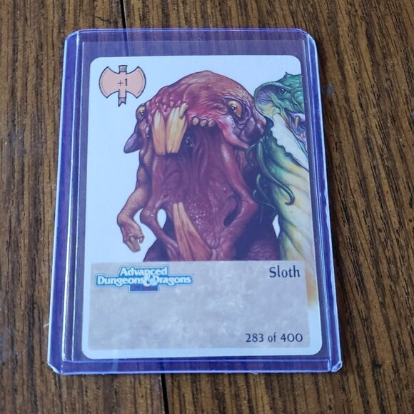 TSR Spellfire CCG 1st Ed. SLOTH Card #283 of 400 AD&D - Picture 2 of 3